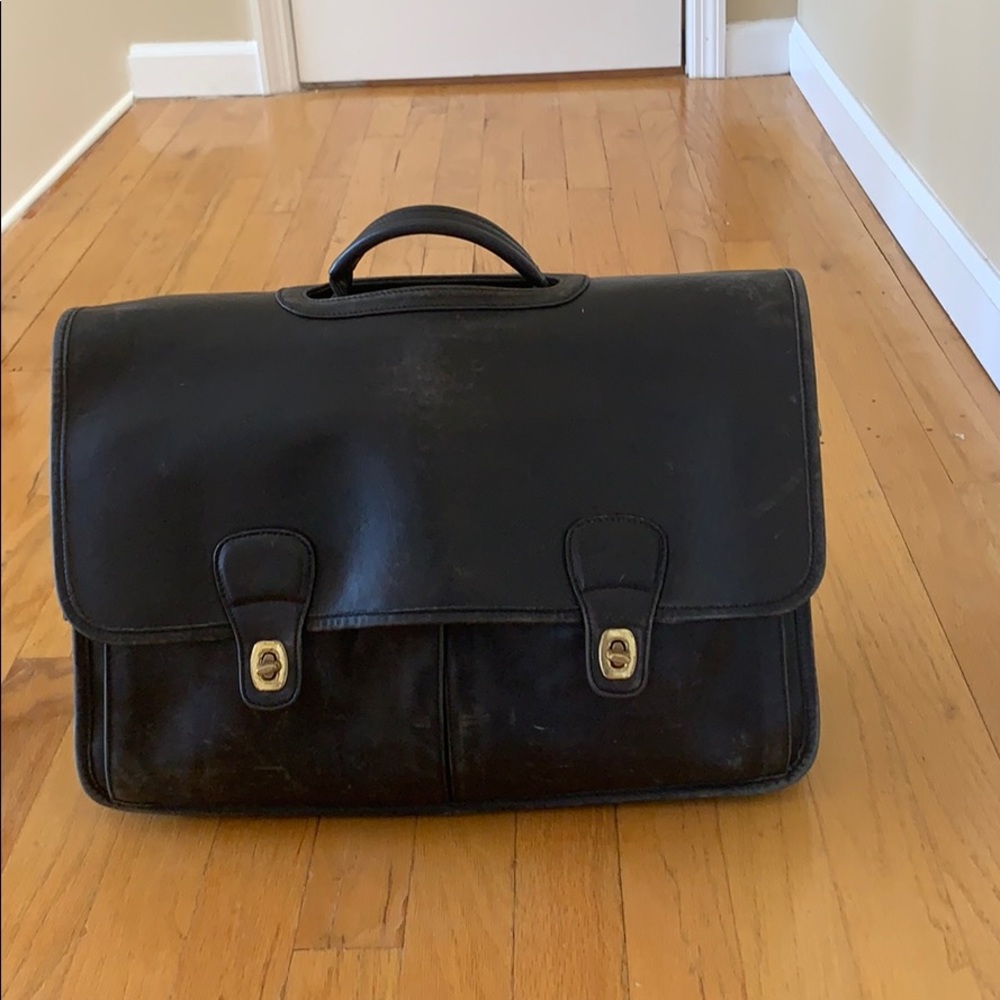 COACH, VINTAGE, classic, black, men’s briefcase